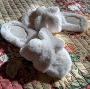 a new day Cream Fuzzy Slippers